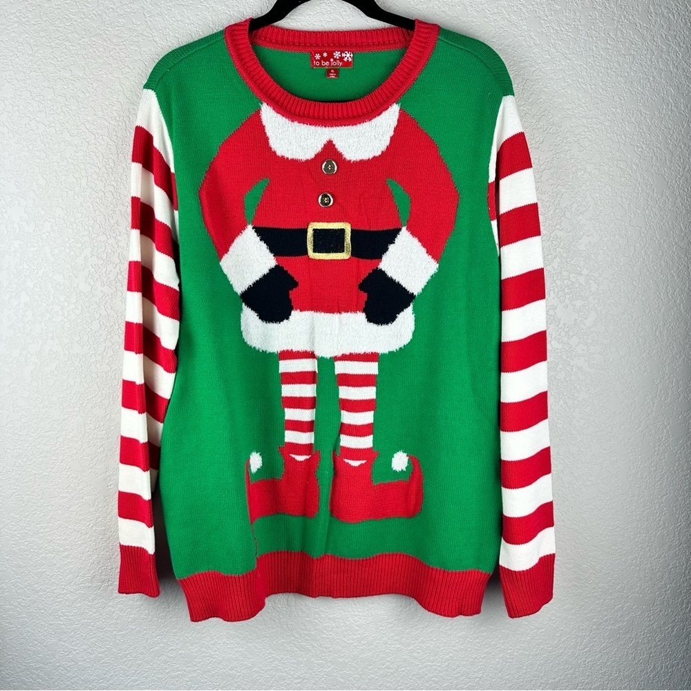 To Be Jolly Ugly Christmas sweater size XL